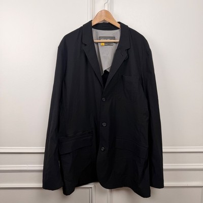 ＢＪ Eddie Bauer Travex Mens Black Nylon Spandex Travel Blazer Jacket