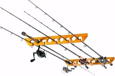 Pine Wood Wall  Ceiling Fishing Rod Rack That Holds Up to 9 Rods