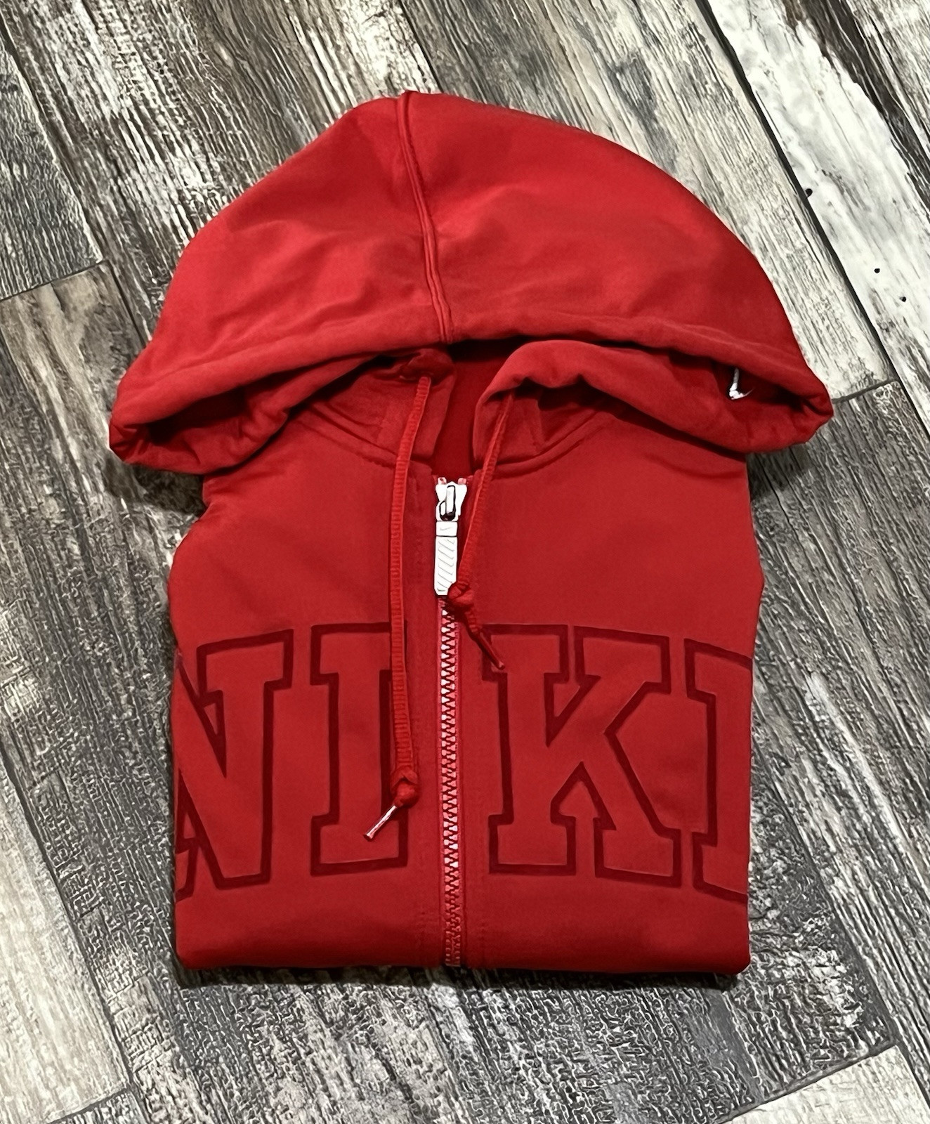 SACAI X NIKE Vintage Nike Y2K Spell out Felpa con Cappuccio Zip Track Jacket Swoosh Taglia Uomo Small