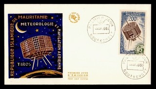 DR WHO 1963 MAURITANIA FDC SPACE SATELLITE 200F R81226