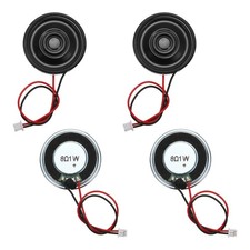 4 Pcs 8 Ohm Small Speaker 1W 30mm OD Metal Shell Round Magnet Tiny Speaker