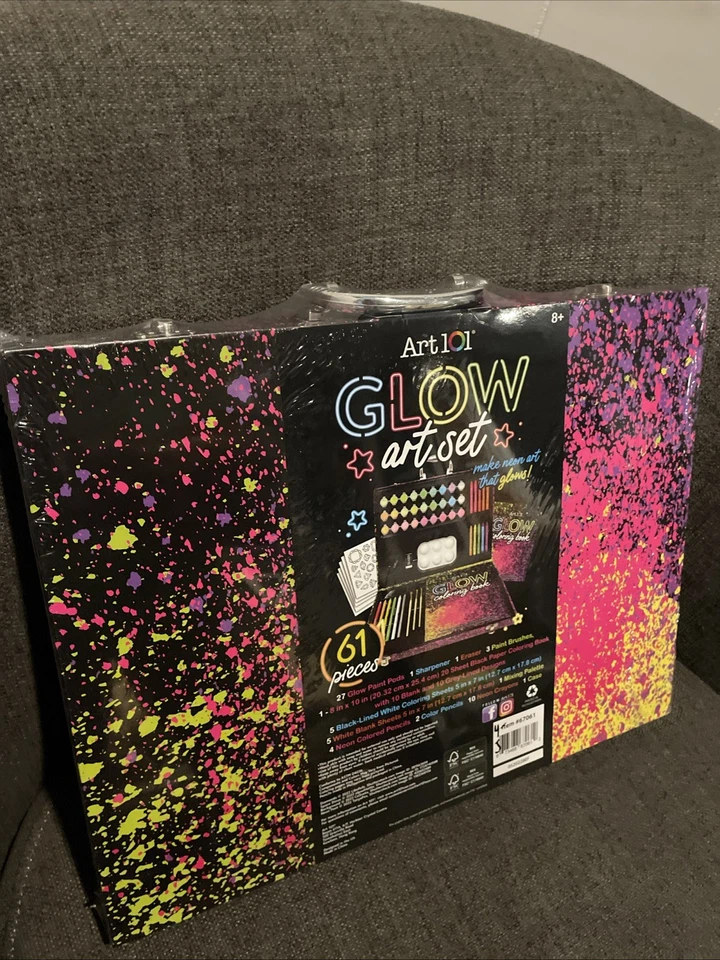 儿童和成人发光霓虹绘画艺术套装61件 — 第 2/2 张图片