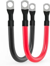 4 AWG Battery Cable Gauge Pure Copper Inverter Cables with 3/8 in Lu Size: 9in