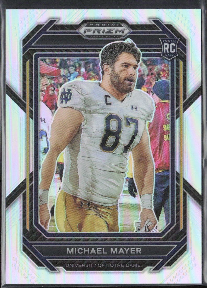 2023 Panini Prizm Draft Picks #155 Michael Mayer Silver Image Variation
