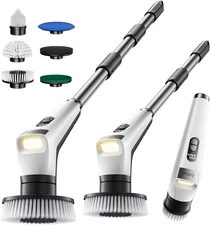 Electric Spin Scrubber Cordless Shower Cleaning Brush for Bathroom Kitchen Tile