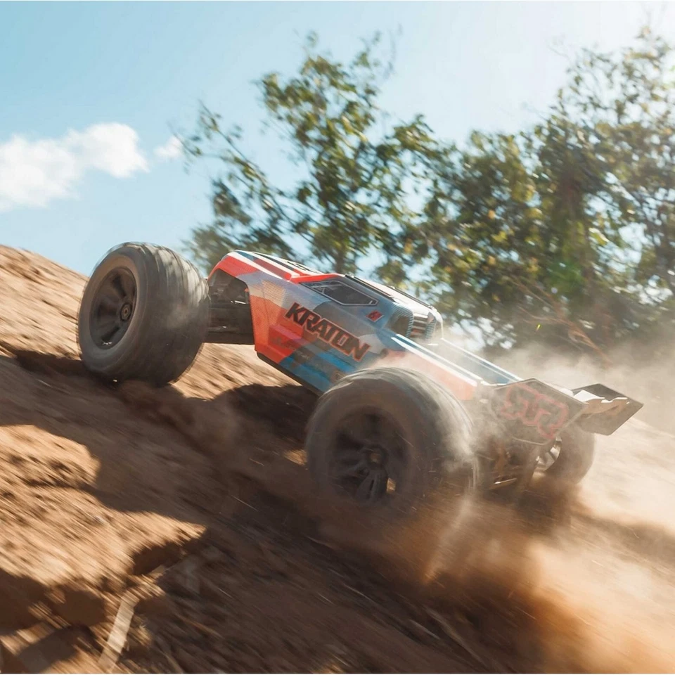 Arrma ARA8608V6T1 KRATON 6S V6 4X4 BLX Brushless 1:8 Speed MT RTR, Blau/Orange - Bild 2 von 4