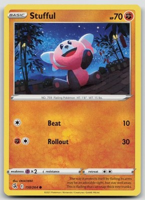 Stufful 150/264 - Fusion Strike - EN - NM - Pokemon TCG