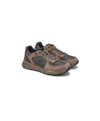 Premiata Herren Schuhe Mase 6875 IN Gämse und Stoff Dunkelbraun Nur N.40
