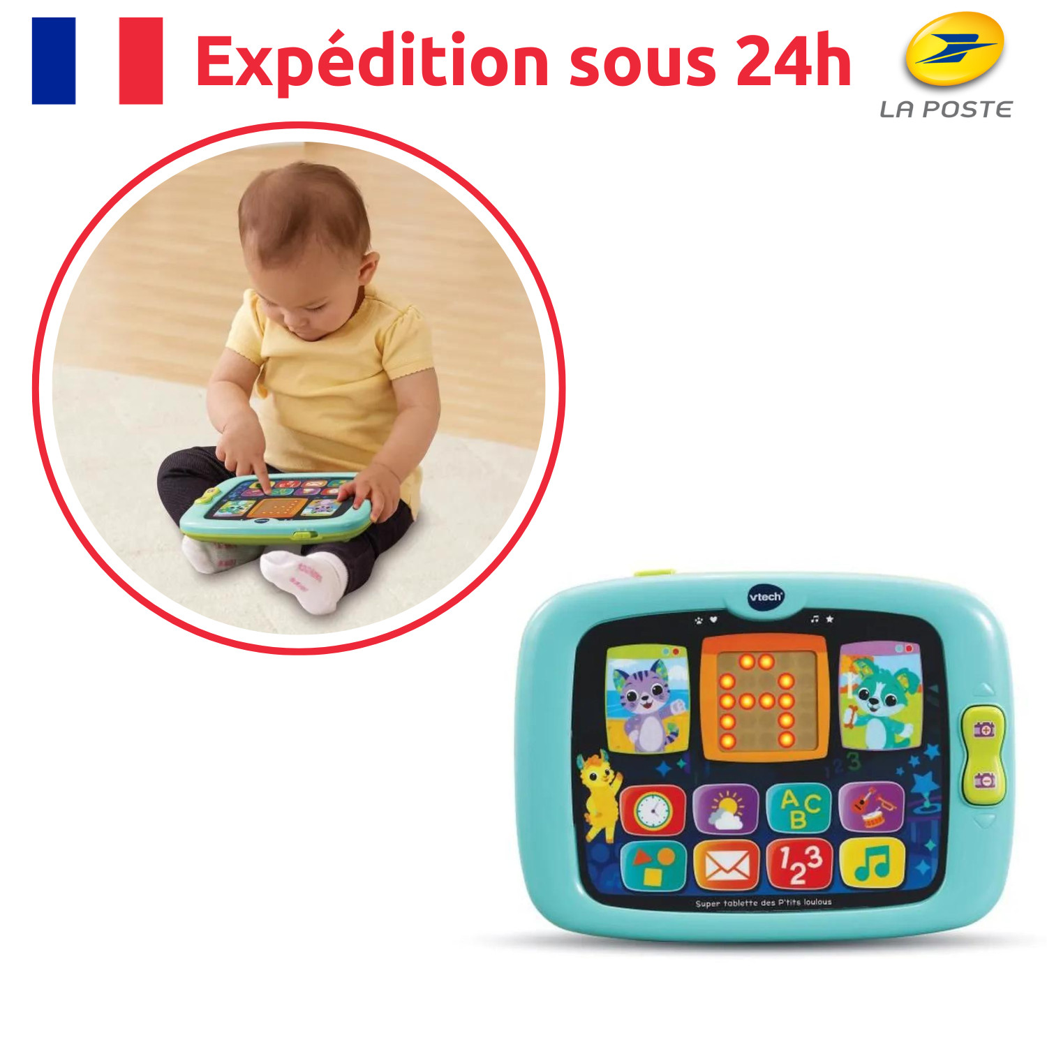 Tablette des P'tits Loulous nomade pour occuper intelligemment les enfants en voyage en voiture