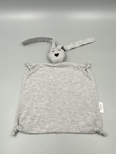 Kululu Sleeping Gray Bunny Lovey Knotted Corners Baby Security Blanket