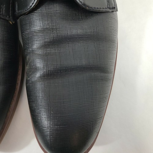 Apt 9 Men's Black Leather Dress Shoes Size 8 Medium RN# 73277 Kohl's Almond Toe - Picture 2 of 12