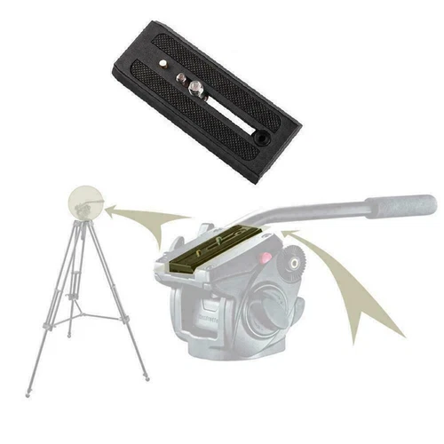 2xSchiebe Schnellwechselplatte Adapterplatte für Manfrotto 500Ah 701 577 Benro S4 - Bild 10 von 11