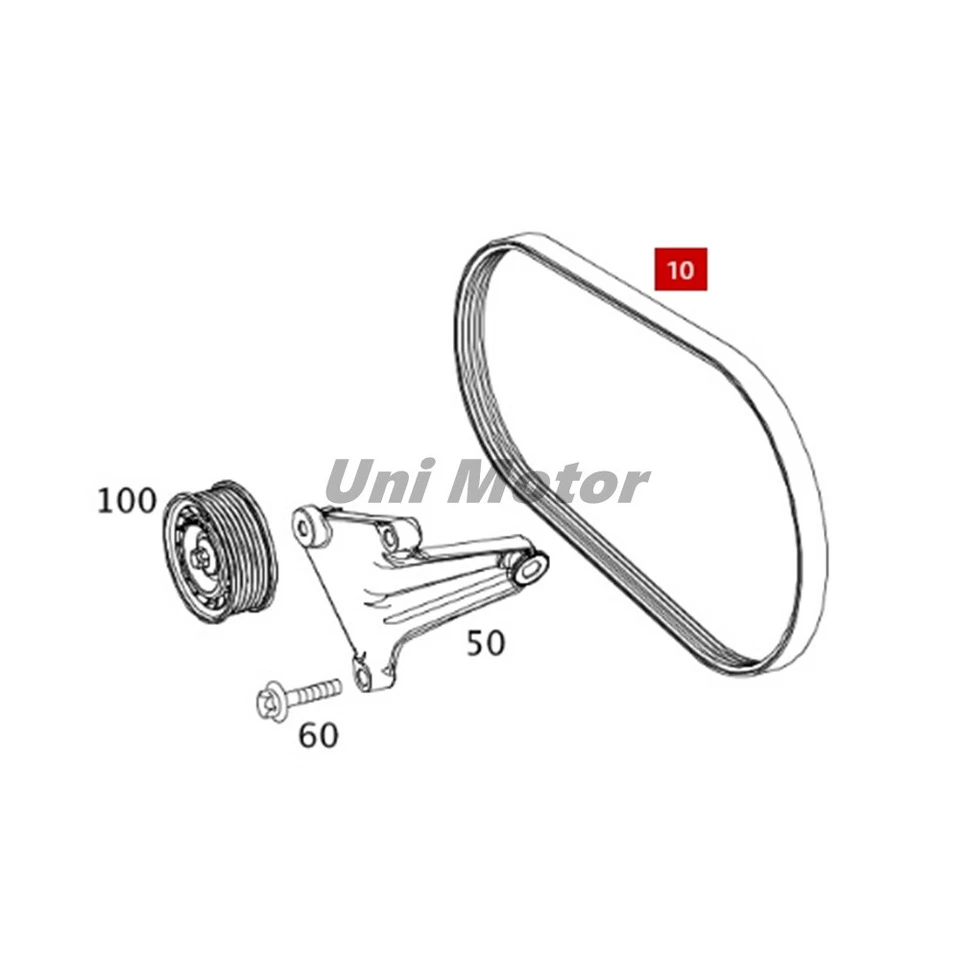 0039937596 Kit de transmisión por correa OEM INA para Mercedes CLS400 2014-2017 E 400 2013-2016 Foto 4 de 4