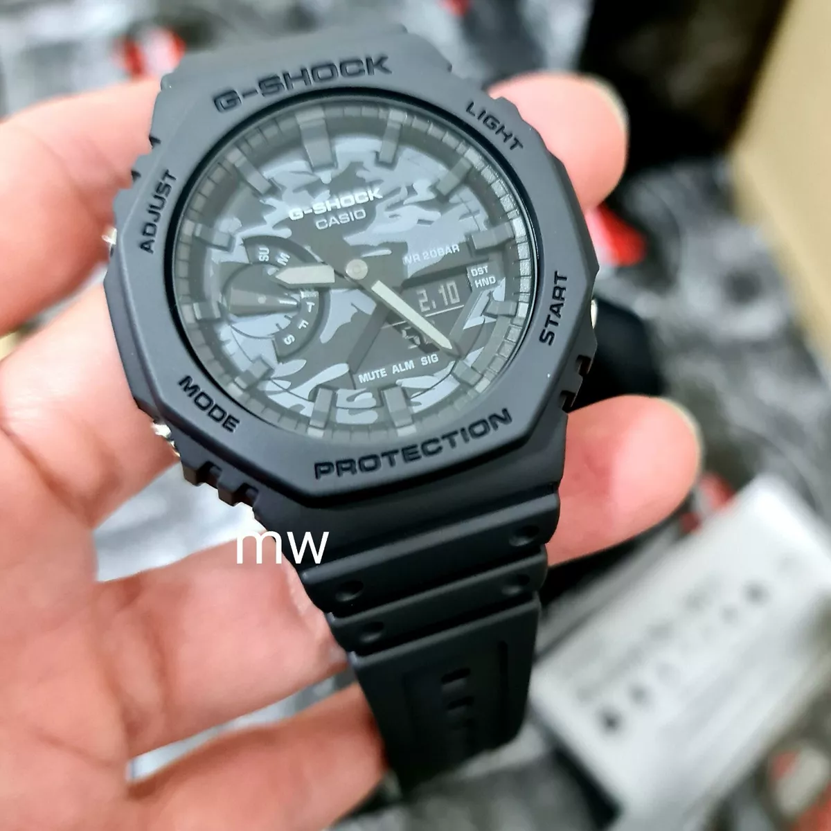 Casio Mens Gray Camo ga2100 Ga 2100 Carbon Core Guard ga 2100ca 8a
