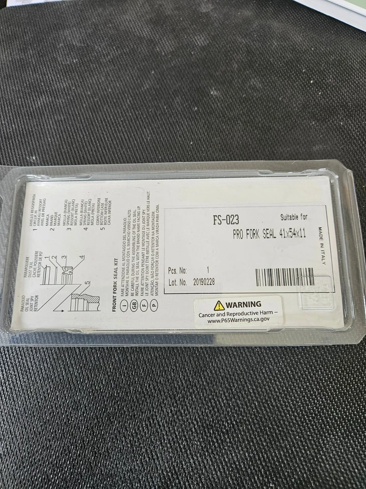 Piezas ilimitadas - PUP40FORK455054 - Sellos de horquilla delanteros, 41 mm x 54 mm x 11 mm Foto 2 de 2