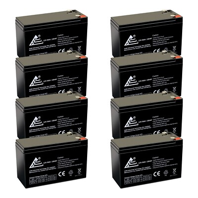 12V 9Ah SLA Replacement Batteries for ML9-12 Battery - 8 Pack