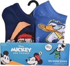 Mickey Mouse Boys Socks, 10 pairs, Shoe Size 7-10