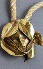 Vtg ACCESSOCRAFT Signed Gold tone Cathy Gins Face Necklace Pendant (A14) — photo 1