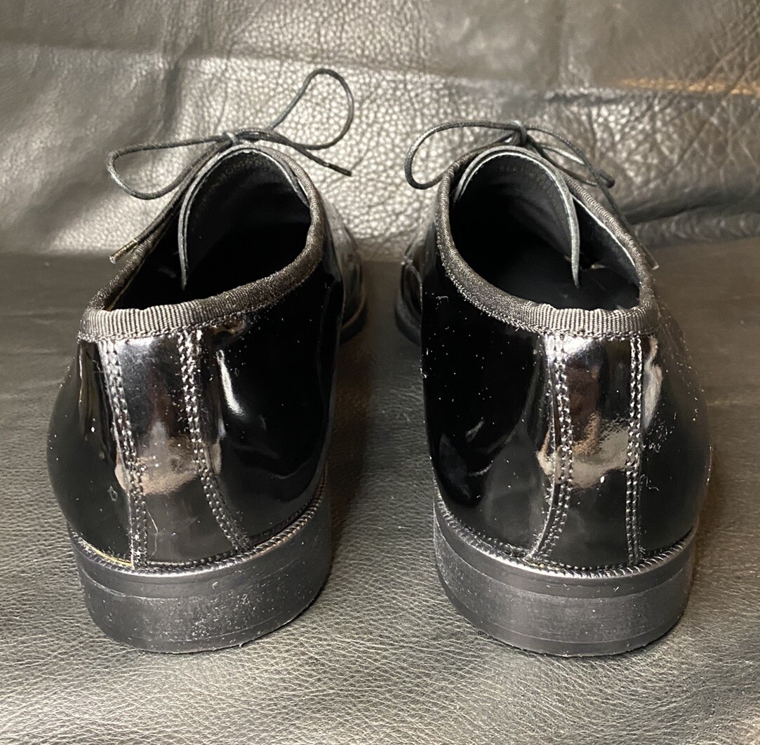 Pronto Uomo Firenze Black Patent Leather Oxford Dress Shoes  display picture 1