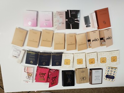 Perfume Lot 30 Samples Versace Chloe Nomade Tocca Viva La Juicy big lot