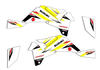 Suzuki LTR 450 Quadracer Graphics kit Decals fits 2006 - 2014 White style #01
