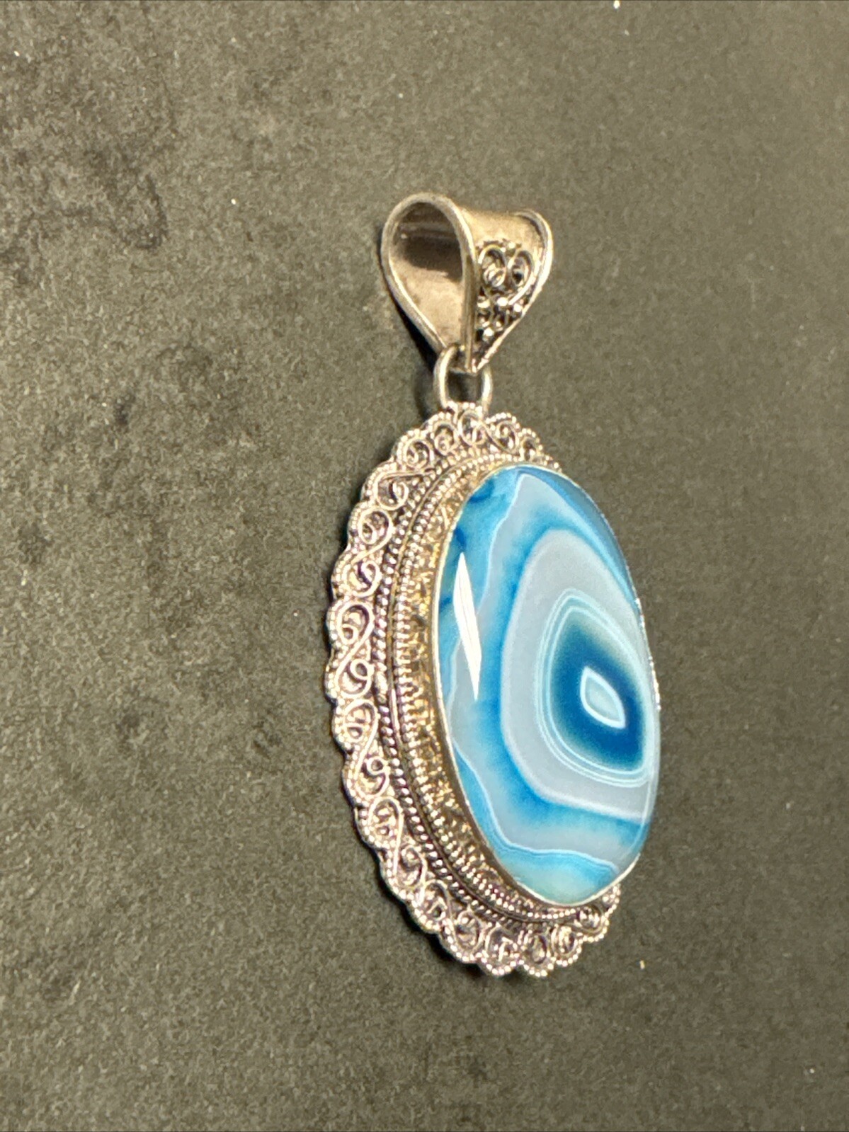 Gorgeous Large Statement 925 Sterling Silver Blue… - image 3