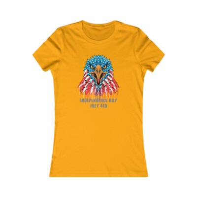 Independence Day July 4th Eagle USA Flag Patriot Women's Favorite Tee