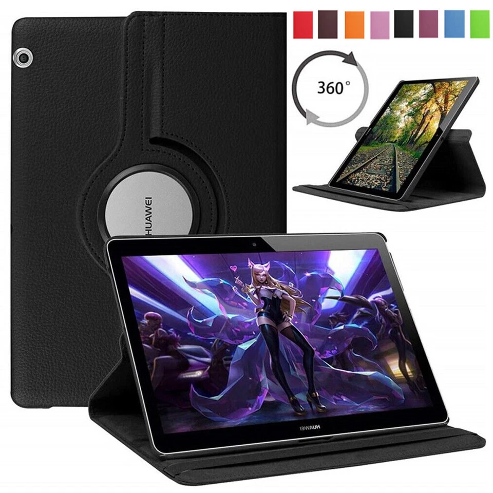 For Huawei Matepad Pro 11 T10 Mediapad M6 M5 Lite 360 Rotate Leather Case Cover  - Image 3 of 4