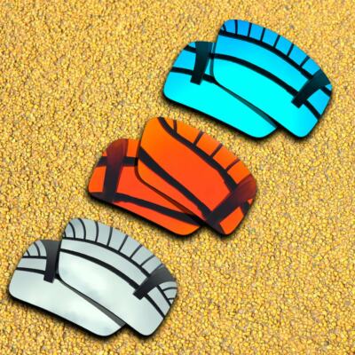 3 Pairs Lenses Replacement for-Costa Del Mar Reefton Polarized-Silver&Blue&Red