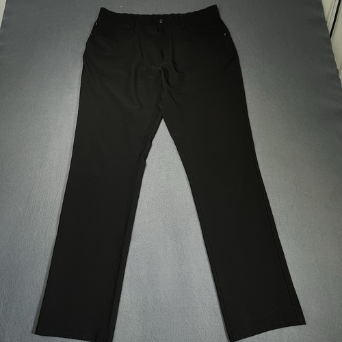 FootJoy FJ Chino Pants Mens 35x32 Black Golf Athletic Fit Performance Wicking FJ - Picture 2 of 5