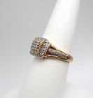 14K Rose Gold Over Sterling Silver 25 Diamond  Promise Engagement Ring 7 [R303] — photo 3