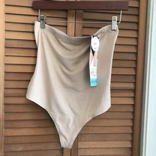 NWT Assets by Spanx High Waist Shaping Thong Beige Size 1X MSRP $30  #10238R