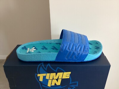 Adidas  X  Ninja TIMEIN Men s Size 11 Adilette Boost Slides  Blue GZ3757