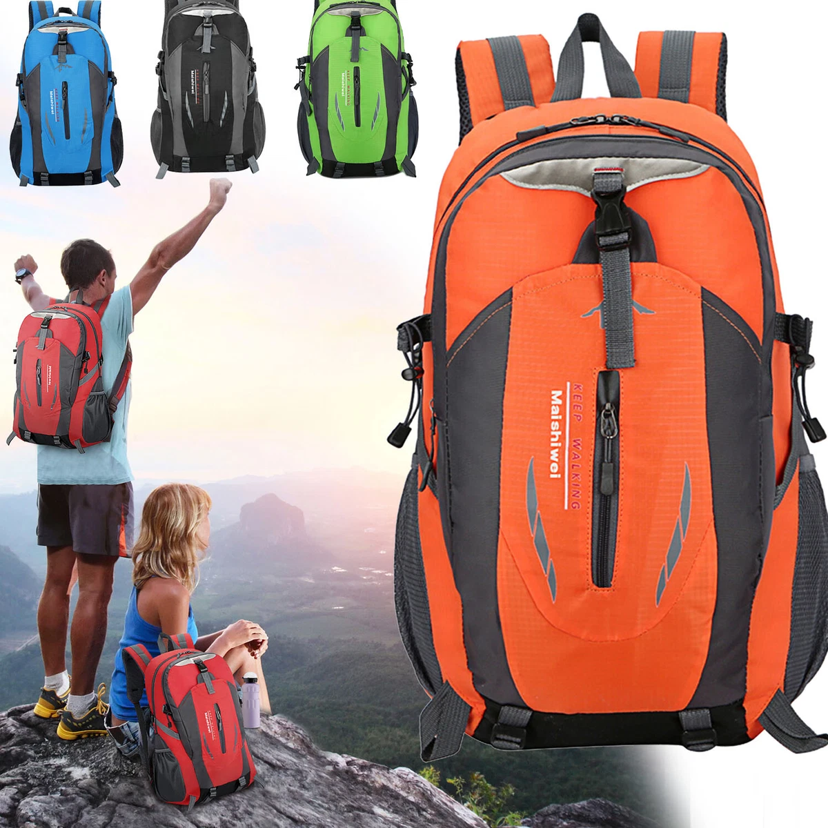 36L Outdoor Backpack Waterproof Men Women Bag Rucksack Camping Bag Travel  Hiking