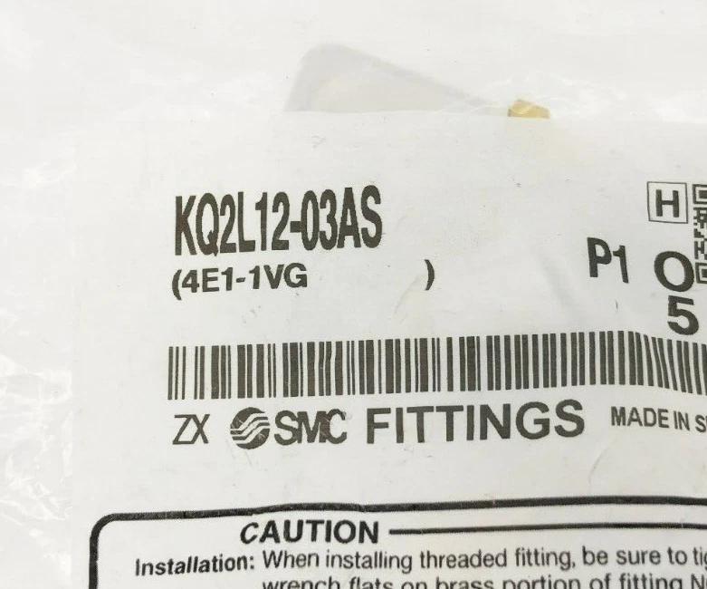 Lot of 7 New SMC KQ2L12-03AS Union Elbows 90° 12mm - Image 4 of 4