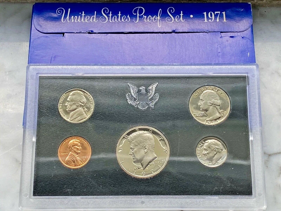 1971-S U.S. Proof Set W/ US Mint Variety DDO Kennedy Half In OGP - Image 2 of 4