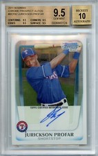 JURICKSON PROFAR RC AUTO 2011 BOWMAN CHROME DRAFT PROSPECTS🔥 BGS 9.5/10 🔥 🔥