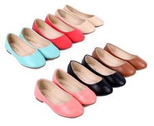 6 Color Fashion Slip-On Casual Kids Flats Girls Youth Dress Shoes Size 9 - 4