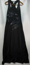 L8ter Womens Long Dress Size Medium Black Colored Made Of Imported Fabrics