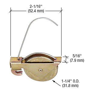CRL KDEX20R 1-1/4 Stahlkugellager Nut Schiebeschirm Tür Federwalze - Bild 5 von 5