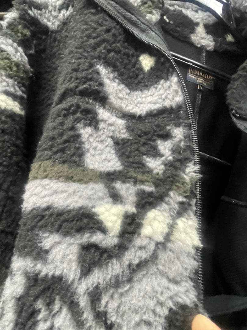 Pendleton Fleece Boa Jacket Geometric Pattern M B… - image 5