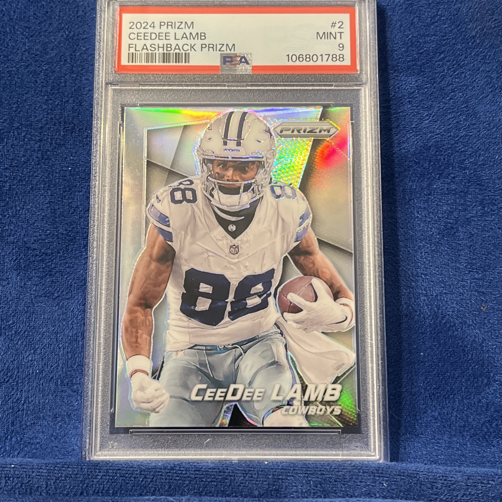 2024 Panini Prizm - Prizm Flashback CeeDee Lamb #2 Silver Prizm PSA 9