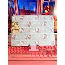 Hello Kitty Pencil Pouch Case Bejeweled Blue Large Zipper Special Co 2024 Sanrio