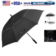 47/54/62/68 Inch Automatic Open Golf Umbrella Oversize Extra Large Double Can...