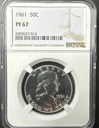 1961 Franklin Silver Proof Half Dollar -- NGC PF67