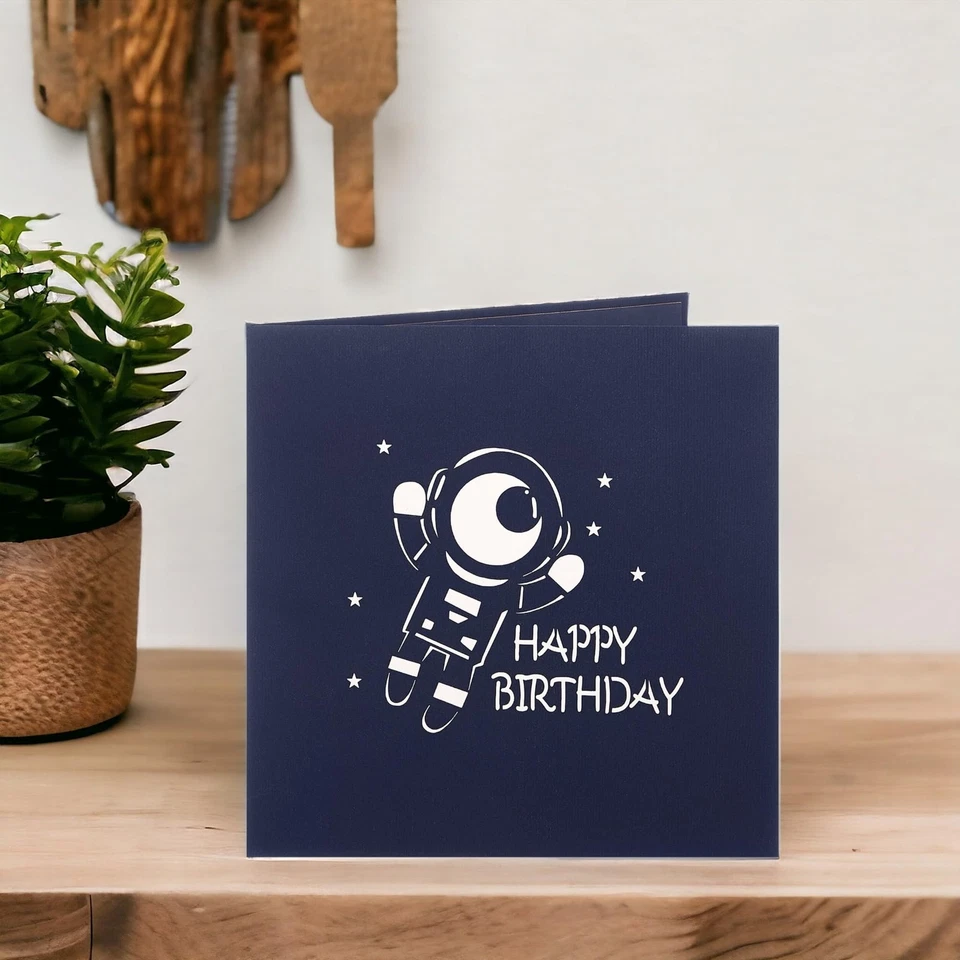 Spaceman Birthday Pop Up Card, Space Shuttle Birthday Card, Astronaut Card, S... - Image 4 of 4