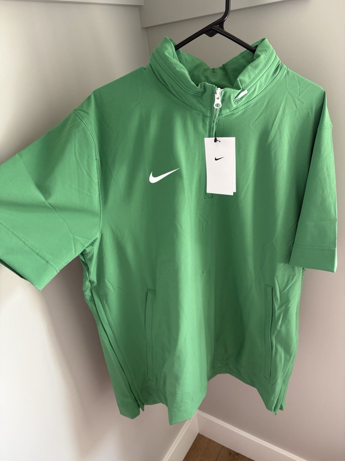 SACAI X NIKE Giacca a vento Nike 1 4 zip verde Sideline Coach Uomo taglia L nuova con etichetta