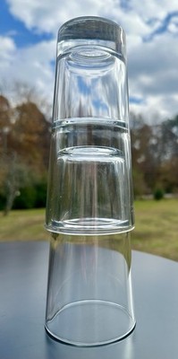 2-Libbey Duratuff-6 1/2 Tall Tumblers-Stackable-''Shaker Glass'' Style