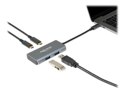 Delock USB External Hub 10Gbps USB Type-C with 2 x USB Type-A and 2 x USB 63260