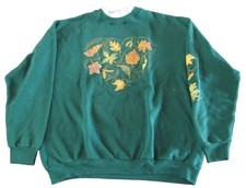 Vintage Gopher Sport Ladies Autumn Fall Leaves Sweatshirt Size XL